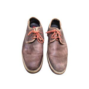 Pikolinos Men's Casual Brown Leather Lace-Up Shoes Orange Laces & Rubber Soles S